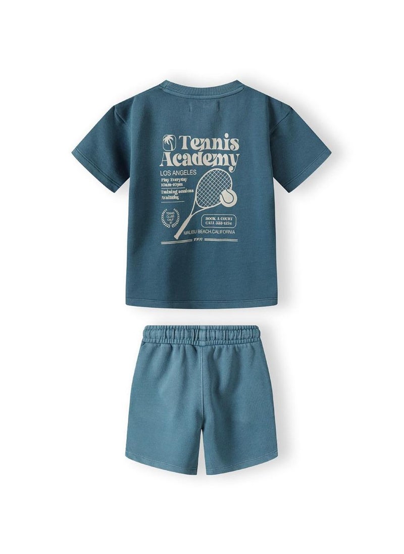 Boy’s Two-Piece Set with Printed T-Shirt and Shorts