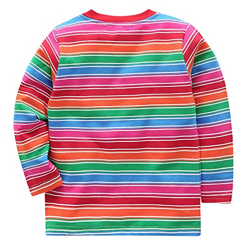 GRANDWISH Baby Boys Girls Striped T-Shirts, Long Sleeve Cotton Chucky Costume Top Shirts 5T Multicolor - Image 2