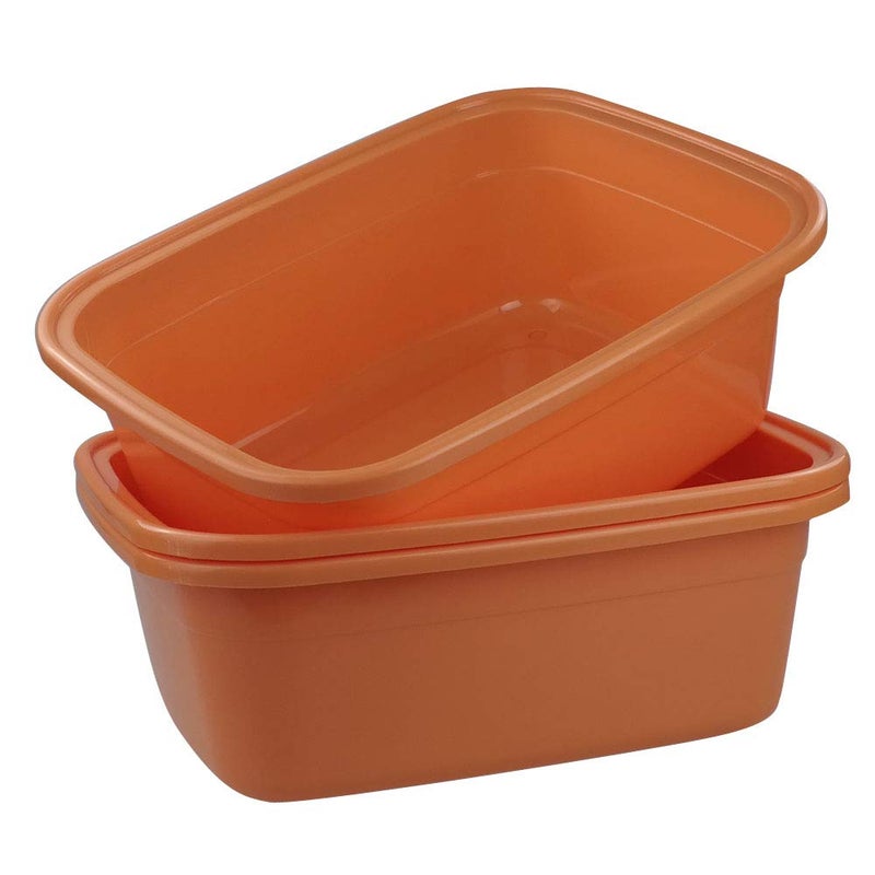 Qskely 3Pack 18 Quart Large Plastic Wash Basin Dish Pan