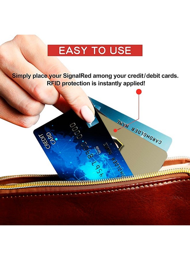 SaiTech IT 2 Pack Rfid Blocking Cards One Card Protects Entire Wallet Purse For Men & Women,Nfc Contactless Bank Debit Credit Card Protector Id Atm Guard Card - Golden  - Image 4