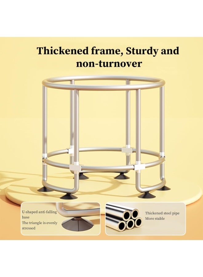 Soofam Indoor Outdoor Trampoline for Kids, Toddler Trampoline with Safety Enclosure Net, Mini Baby Trampoline with Basketball Hoop/Swing/Sandbag,Children's Bungee Jumping Trampoline - Image 4