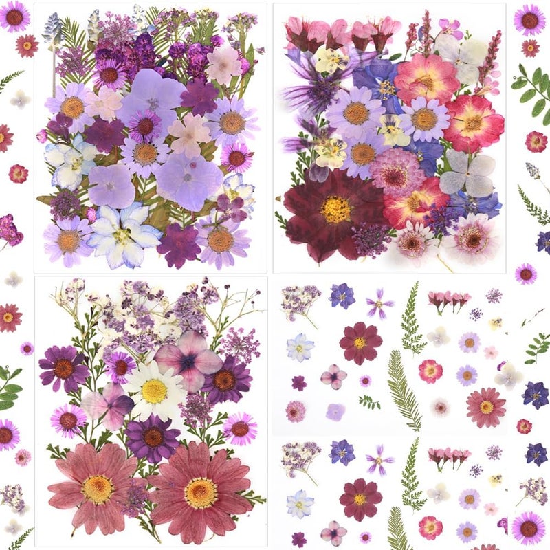 Eshow 100Pcs Natural Pressed Dried Flowers Resin, Dry Flowers for Resin Accessories, Dried Flower for Scrapbooking DIY Art Crafts, Epoxy Resin Jewelry Molds, Candle, Nails Décor, Craft Making - Image 1