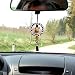 Qpige Highland Cow Car Accessories for Women Men Highland Cow Car Mirror Decor Hanging Cute Rear View Mirror Accessories Gifts for Women Brown - Image 2