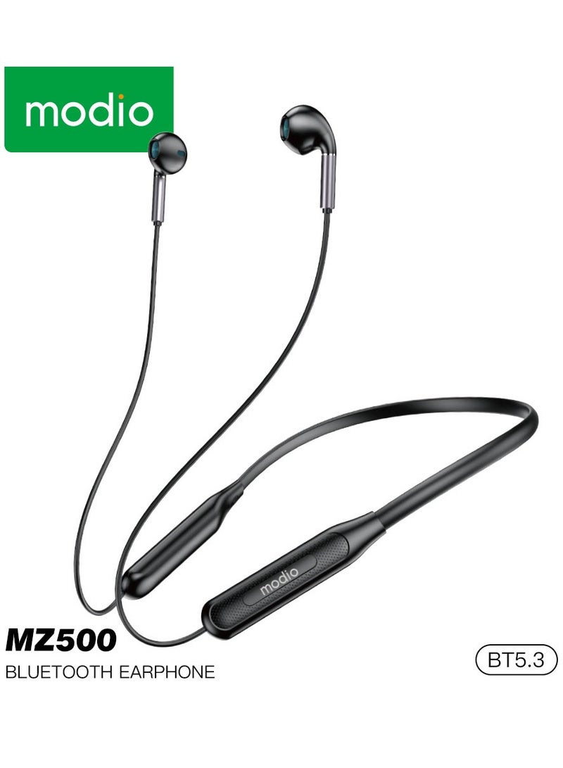 موديو سماعة رأس لاسلكية Modio MZ500 بسوار للرقبة مع بلوتوث 5.3 وعمر بطارية يصل إلى 15 ساعة - Image 1
