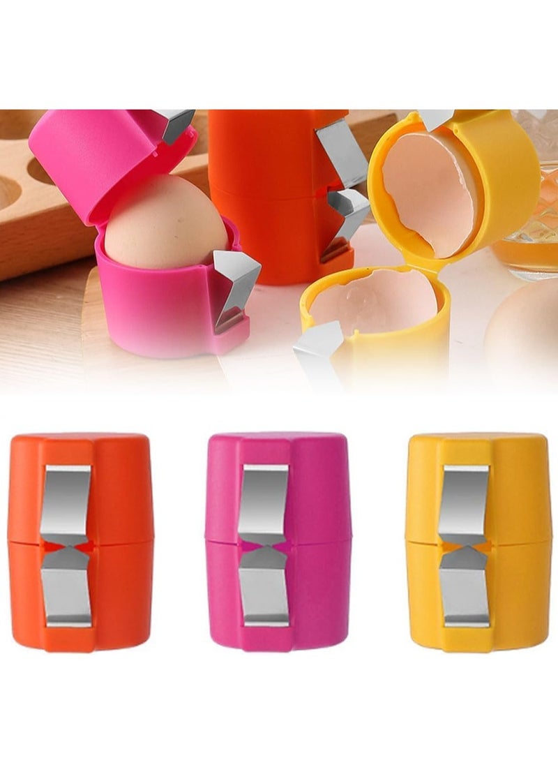 Generic - 3 PCS Egg Shell Opener for Hard Boiled Eggs, Egg Peeler Tool Handheld Egg Topper Cutter Tool Easy Egg Cracker Tool Egg Slicer for Raw - Image 1