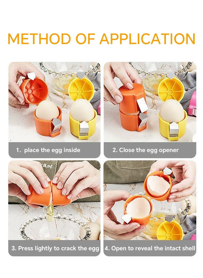 Generic - 3 PCS Egg Shell Opener for Hard Boiled Eggs, Egg Peeler Tool Handheld Egg Topper Cutter Tool Easy Egg Cracker Tool Egg Slicer for Raw - Image 1
