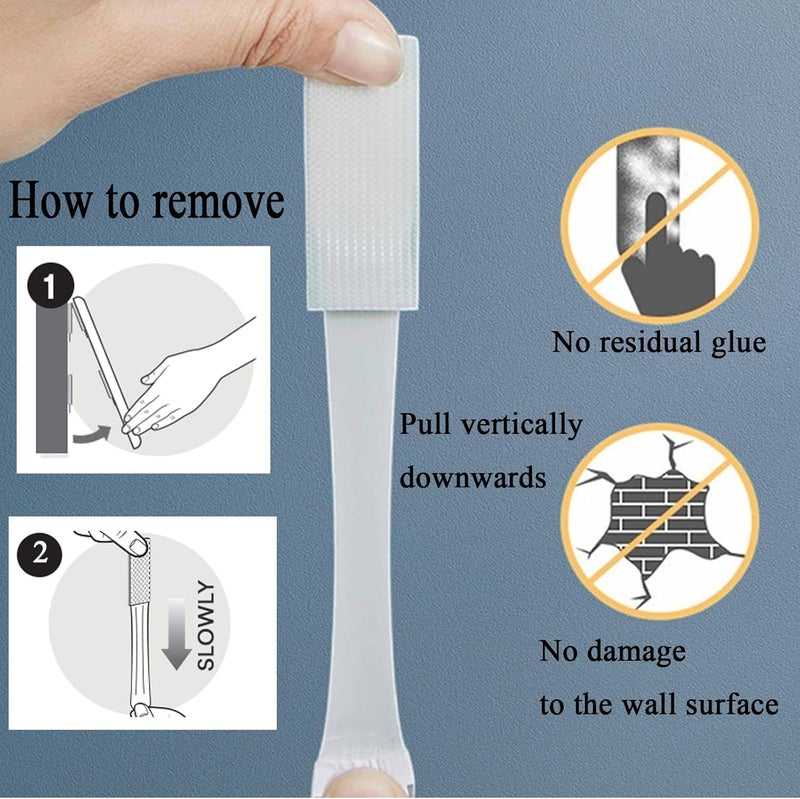 Gidse Large Picture Hanging Strips Heavy Duty, 16-Pairs(32 Strips) Sticky Picture Hangers for Walls No Damage Wall Picture Hangers Without Nails Refill Adhesive Poster Strips - Image 5