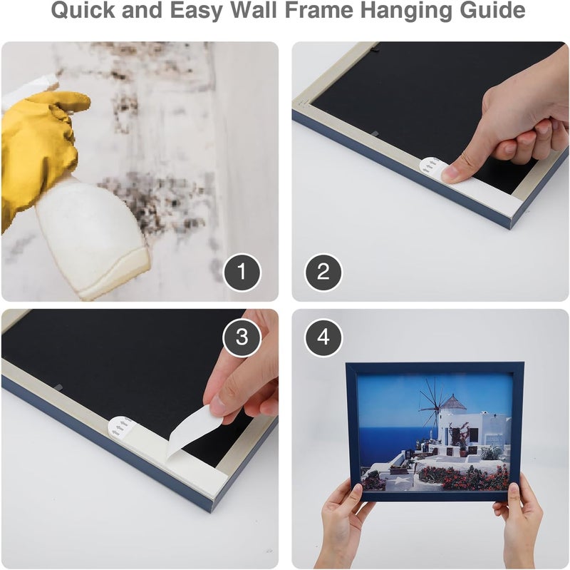 Gidse Large Picture Hanging Strips Heavy Duty, 16-Pairs(32 Strips) Sticky Picture Hangers for Walls No Damage Wall Picture Hangers Without Nails Refill Adhesive Poster Strips - Image 4