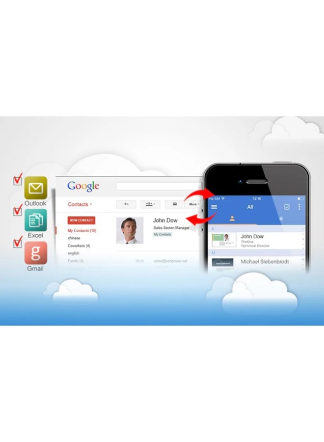 بن باور ماسح ضوئي لكروت العمل والبطاقات PenPower WorldCard Pro | دقة 600 DPI، متوافق مع ويندوز وماك - Image 4