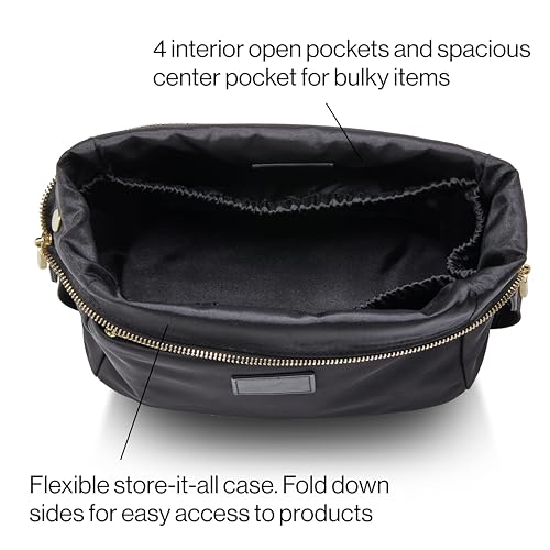 ETOILE - Jet Setter Travel Case Black Soft Flexible and Foldable Makeup Cosmetic Travel Bag - Image 5