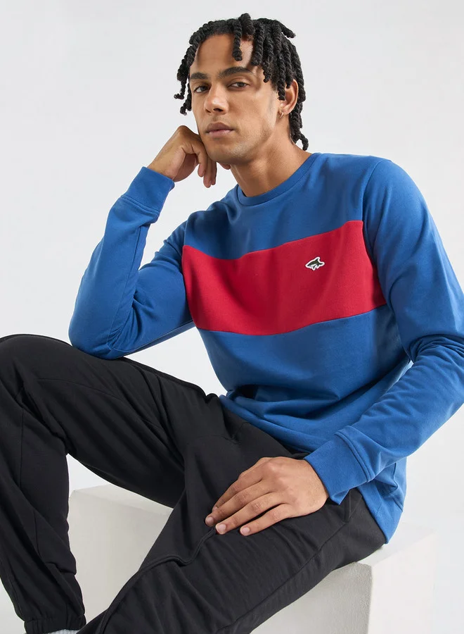 سبلاش فيڤ سويت شيرت بياقة ضيقة وأكمام طويلة