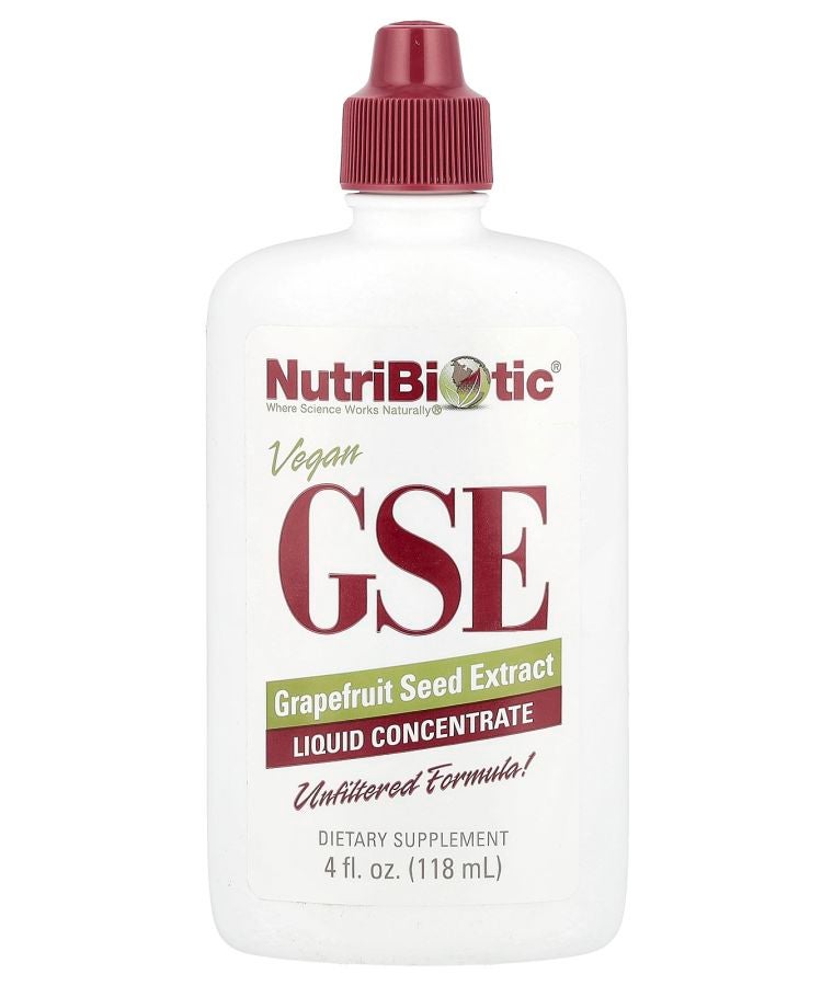 Nutribiotic Vegan GSE Grapefruit Seed Extract Liquid Concentrate 100 mg 4 fl oz (118 ml)