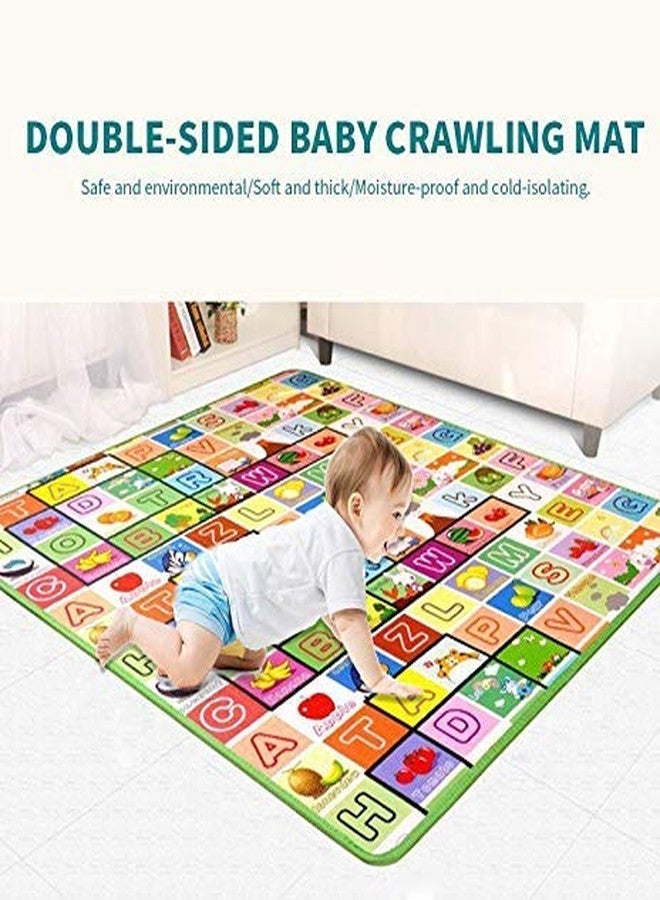 TORIOX سجادة لعب للأطفال من توريوكس، مقاومة للماء، مصنوعة من البوليستر بونجي، سجادة أرضية للعب الأطفال (90 × 120 سم) - Image 4