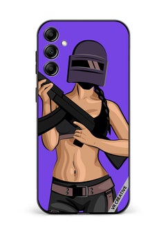 Protective Case Cover For Samsung Galaxy M14 Pubg Character With A Gun Design Multicolour