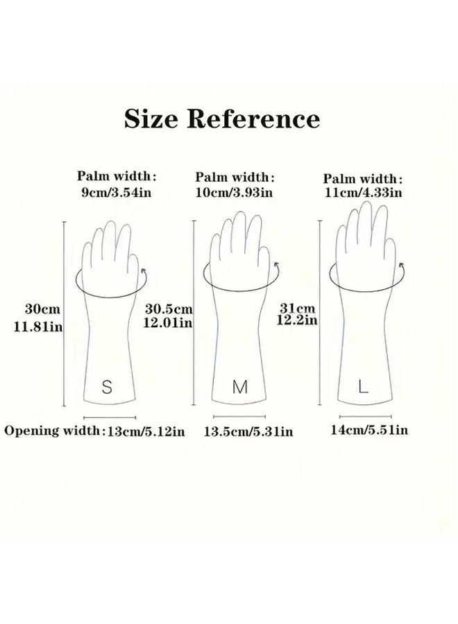 3 Pairs Heavy Duty Waterproof PVC Latex Dishwashing Gloves Green Non Slip Grip - Image 5