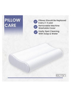 ELTRAZONE Memory Foam Neck Pillow, Contour Memory Foam Side and Back Sleepers Bed Pillow- Sleeping Pillows for Adults  - Image 4