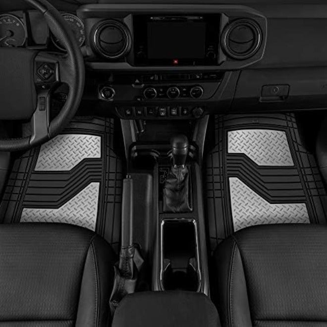 Caterpillar Heavy Duty Rubber Floor Mats for Car SUV Truck & Van-All Weather Protection, Front & Rear with Heelpad & Anti-Slip Nibs Backing,  Trim-to-Fit - Image 4