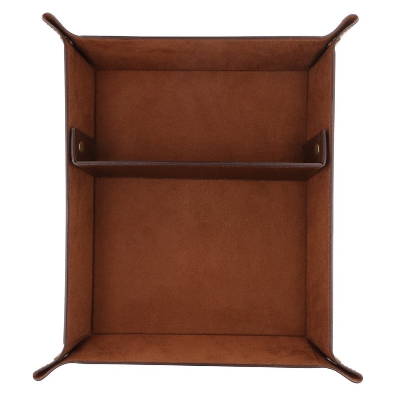 Londo Genuine Leather Tray Organizer - Practical Lightweight Water Resistant Computer Table Desk Storage Box for Wallets, Watches, Keys, Coins, Cell Phones and Office Equipment - Image 2