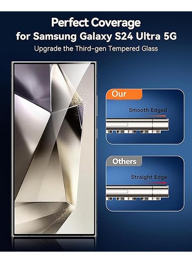 Generic 2PCS Samsung Galaxy S24 Ultra 5G Screen Protector, 9H Tempered Glass Screen Protector for Samsung Galaxy S24 Ultra 5G, Support Fingerprint Unlock, Case Friendly, Anti-Scratch Film  - Image 4