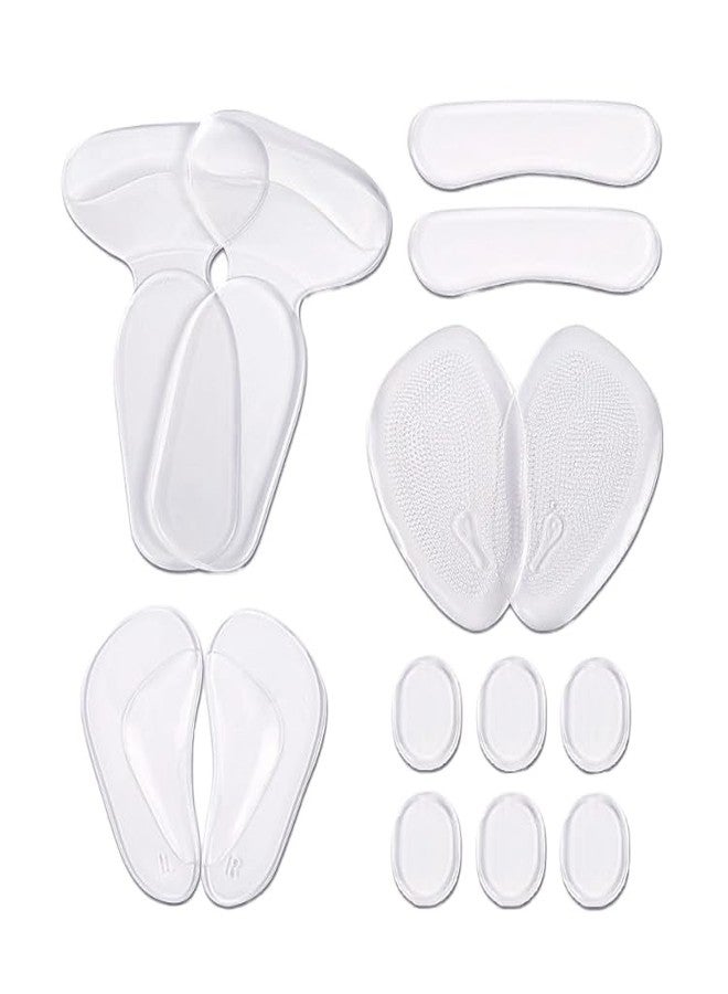 Deropty Clear-Silicone Heel Cushion Inserts and Comfort Pads for Shoes or High Heels Too Big,Heel Grips Liners and Arch Support,Clear Back Heel Insoles Cushions,Preventing Foot Blister and Pain - Image 1
