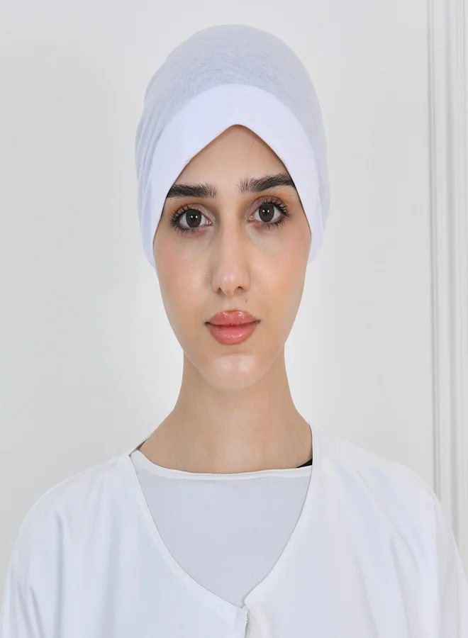 HAWRAA ABAYA White Hijab Undercap with Back Elastic