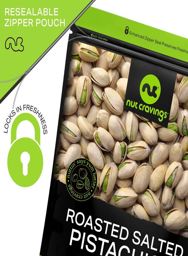NUT CRAVINGS - Freshly Roasted & Salted California Pistachios (16oz - 1 LB) Packed Fresh in Resealable Bag - Nut Snack - Food Assortments - Image 5