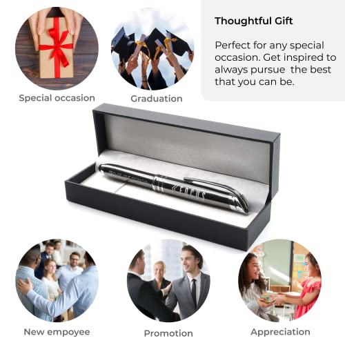 Inkstone FOCUS Motivational Business Penlight with Lighted Writing Tip and Stylus - Executive Business Pen for Professional Men Women - Image 3