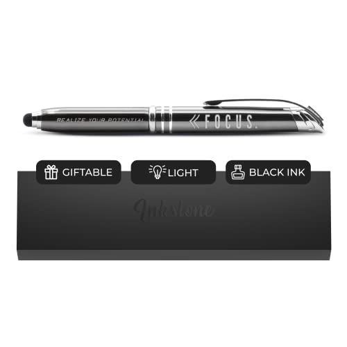 Inkstone FOCUS Motivational Business Penlight with Lighted Writing Tip and Stylus - Executive Business Pen for Professional Men Women - Image 1