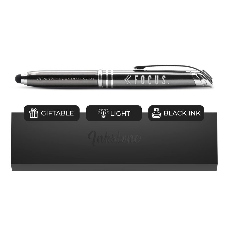 Inkstone FOCUS Motivational Business Penlight with Lighted Writing Tip and Stylus - Executive Business Pen for Professional Men Women - Image 5