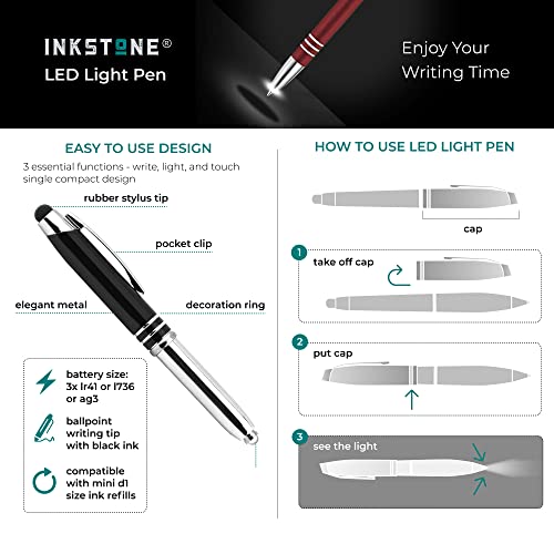 Inkstone FOCUS Motivational Business Penlight with Lighted Writing Tip and Stylus - Executive Business Pen for Professional Men Women - Image 4