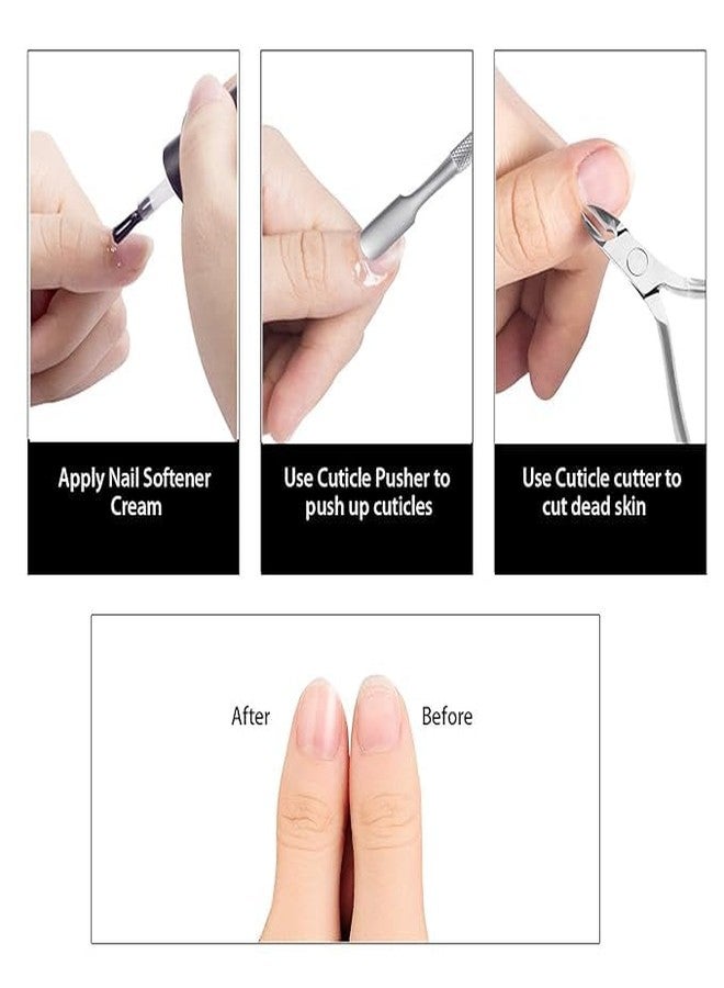 KIRA Professional Stainless Steel Cuticle Nipper and Pusher Set, Premium Nail Care Tools, Sharp and Durable, 2 Piece Manicure Kit - Image 3
