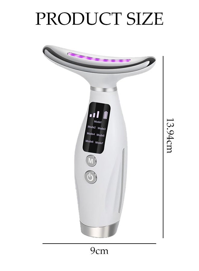 DUNISO Neck Face Lifting Tighten Massager Skin Tightening Beauty Toning Device Household Neck and Facial Massager LED Photon Anti Wrinkle Device 7 Colors Facial Sculptor for SkinTightening - Image 4
