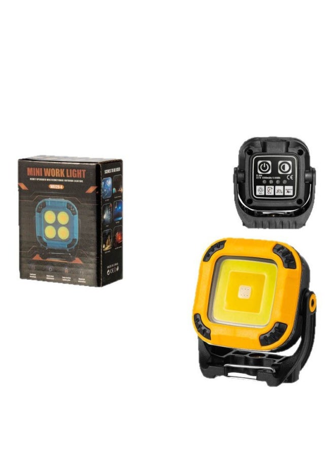 Generic - Full-scene Working Lamp Multi-gear Rotating Lamp Holder Strong Magnetic Adsorption Garden Lamp Outdoor Camping Lamp Inspection Lamp-Color:W8129-2 Orange - Image 1