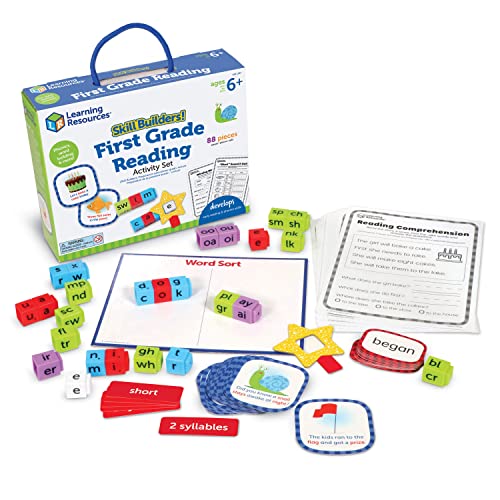 Learning Resources Skill Builders! 1st Grade Reading - 88 Pieces, Ages 6+ First Grade Learning Materials, Homeschool and Classroom Supplies, Reading Games for Kids - Image 1