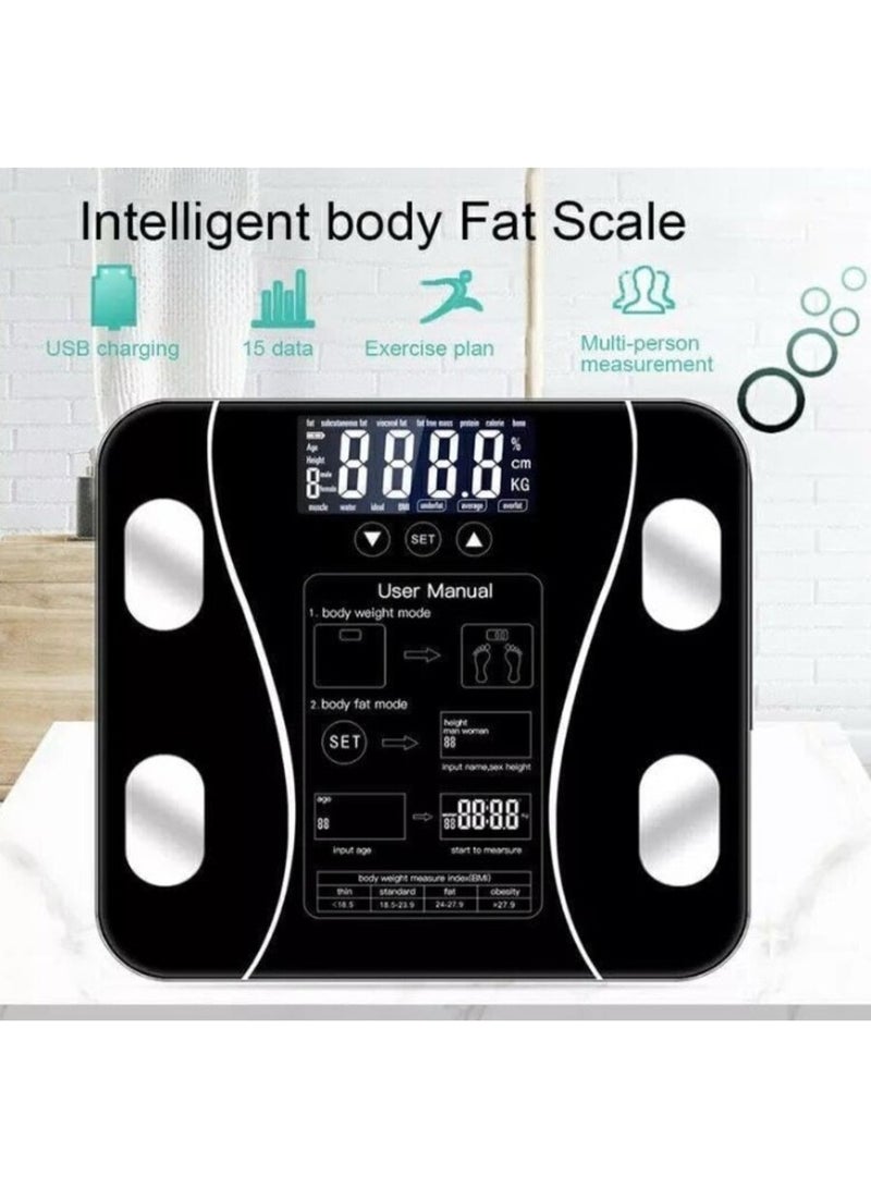 ميزان ذكي لقياس الوزن ونسبة الدهون في الجسم يعمل بتقنية البلوتوث - Image 1
