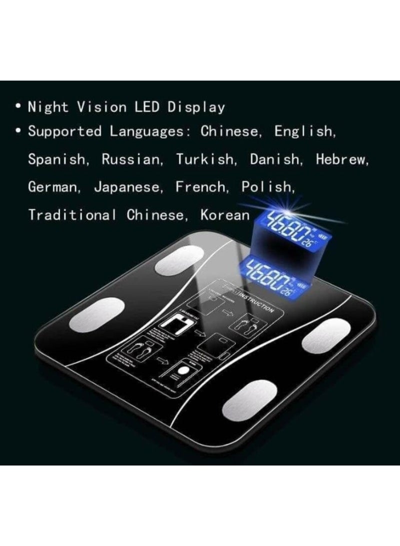 ميزان ذكي لقياس الوزن ونسبة الدهون في الجسم يعمل بتقنية البلوتوث - Image 4