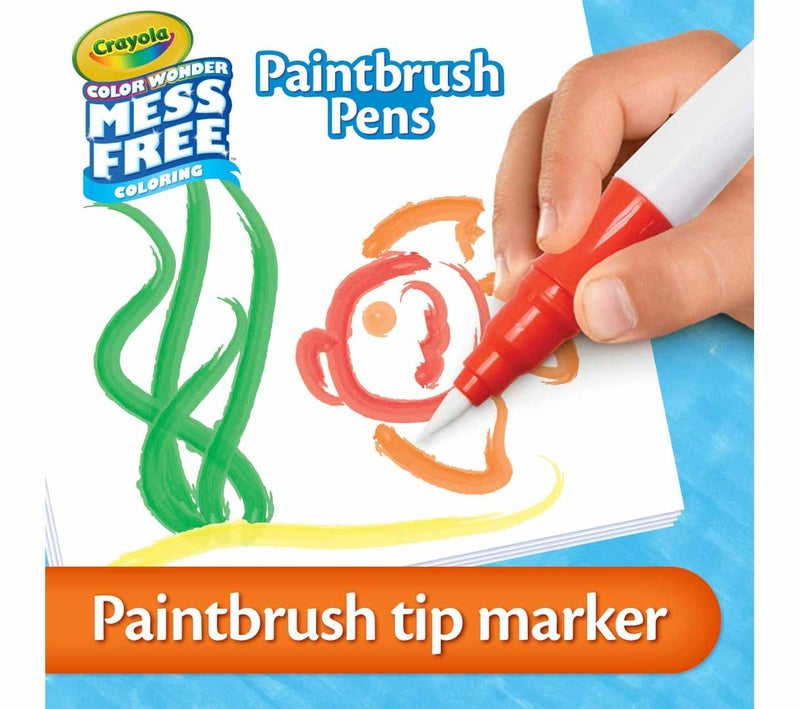 Crayola Color Wonder Paintbrush Pens – 8 Mess Free Paint Pens for Kids, Ages 3+ - Image 3