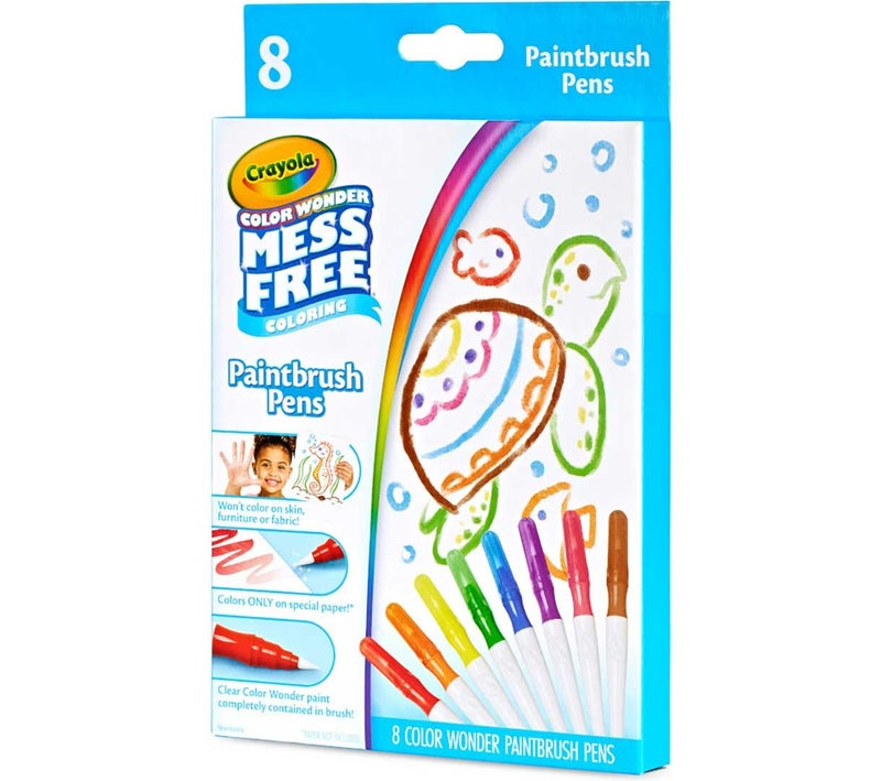 Crayola Color Wonder Paintbrush Pens – 8 Mess Free Paint Pens for Kids, Ages 3+ - Image 5