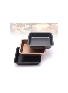 erorex 8-Inch Chef's Classic Nonstick Bakeware Square Cake Pan, Roasting Pan & Brownie Pan(Black)  - Image 3