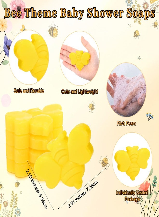 Swiffen 50 Sets Bee Themed Soap Bulk Baby Shower Return Gifts Including Mini Bee Handmade Soaps with Thank You Tags and Organza Bags Gender Reveal Party Favor for Guests Birthday Decorations - Image 2
