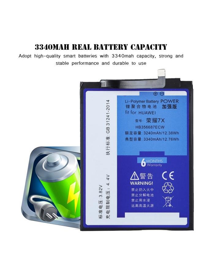 NOHON Phone Battery For Huawei Honor 7X Enhanced Version 3340MAH with Disassembly Tool