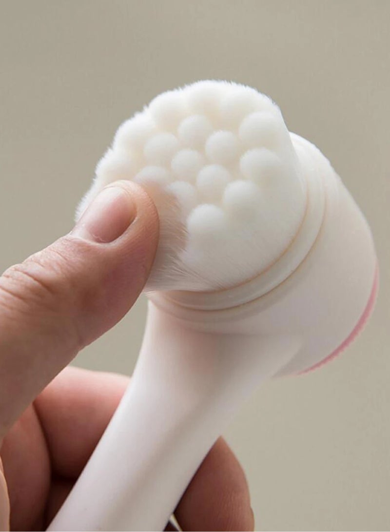 Shein 2 in 1 Face Cleansing Brush – Soft Silicone Exfoliating & Massage Brush for Deep Facial Cleaning & Makeup Removal – Multi Colors - Image 3