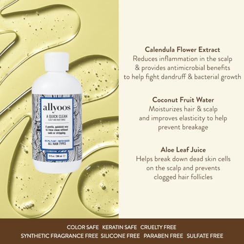 Allyoos A Quick Clean, Hair Rinse, Removes Sweat, Oil & Buildup From Scalp & Hair, No Suds, Dry Shampoo Alternative, Balances Scalp, Sulfate-Free - Image 3