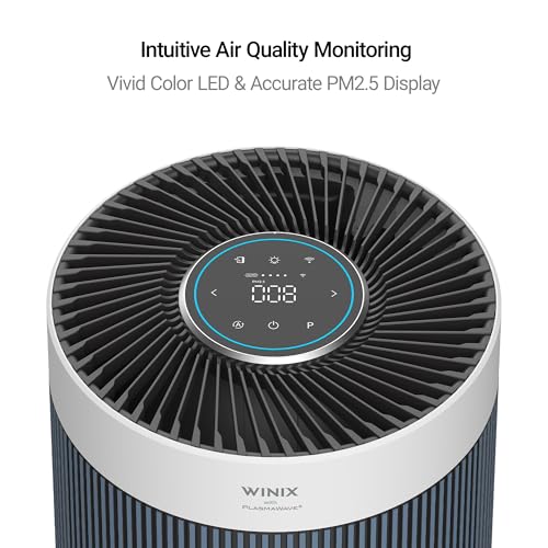 WINIX T830 Air Purifier for Home Extra Large Room Up to 1968 Ft² in 1 Hr With Smart Wi-Fi, Air Quality Monitor, True HEPA, Carbon Filter and Auto Mode, Captures Pet Allergies, Smoke, Dust - Image 3