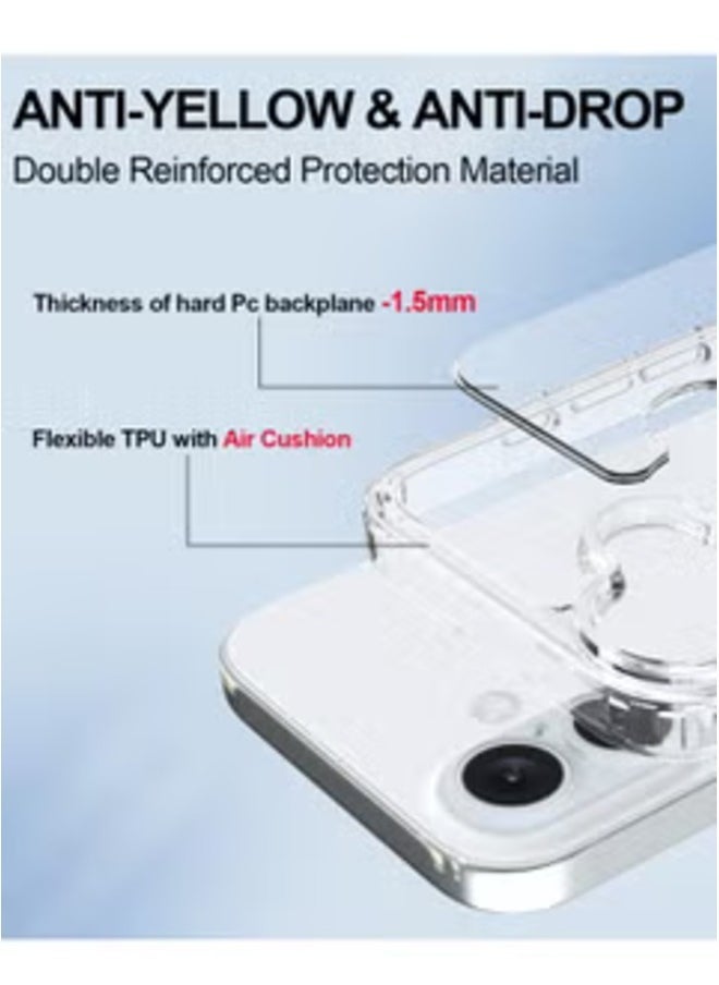 إيف حافظة آيفون 16 بلس شفافة ونحيفة - 6.7 بوصة مقاومة للصدمات، ومقاومة للخدش، وغطاء واقٍ شفاف للغاية - Image 3