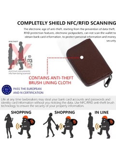 Lukadah Card Holder, Zipper Around Card Wallet, PU Leather Credit Debit Card Holder Wallet Card Case ID Case Organizer Coin Purse for Men & Women | 11 Cards Compartment by LUKADAH  - Image 2