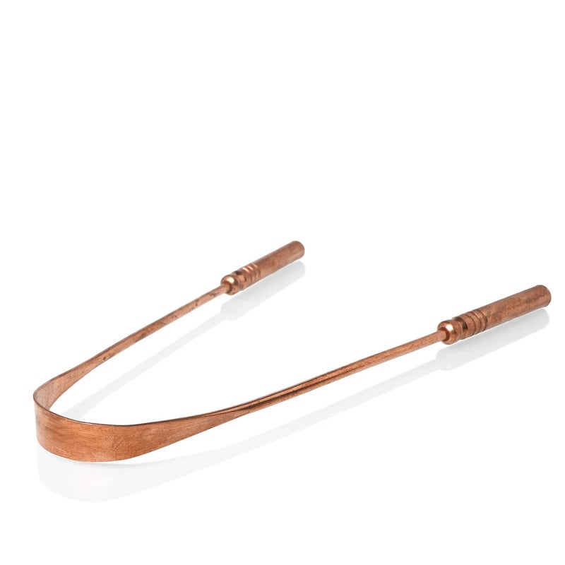 Ohria Ayurveda Pure Copper Tongue Cleaner | Ayurvedic Oral Hygiene Cleanser | Removes Toxins, Reduces Bad Breath & Improves Oral Health (Pack of 1) - Image 3