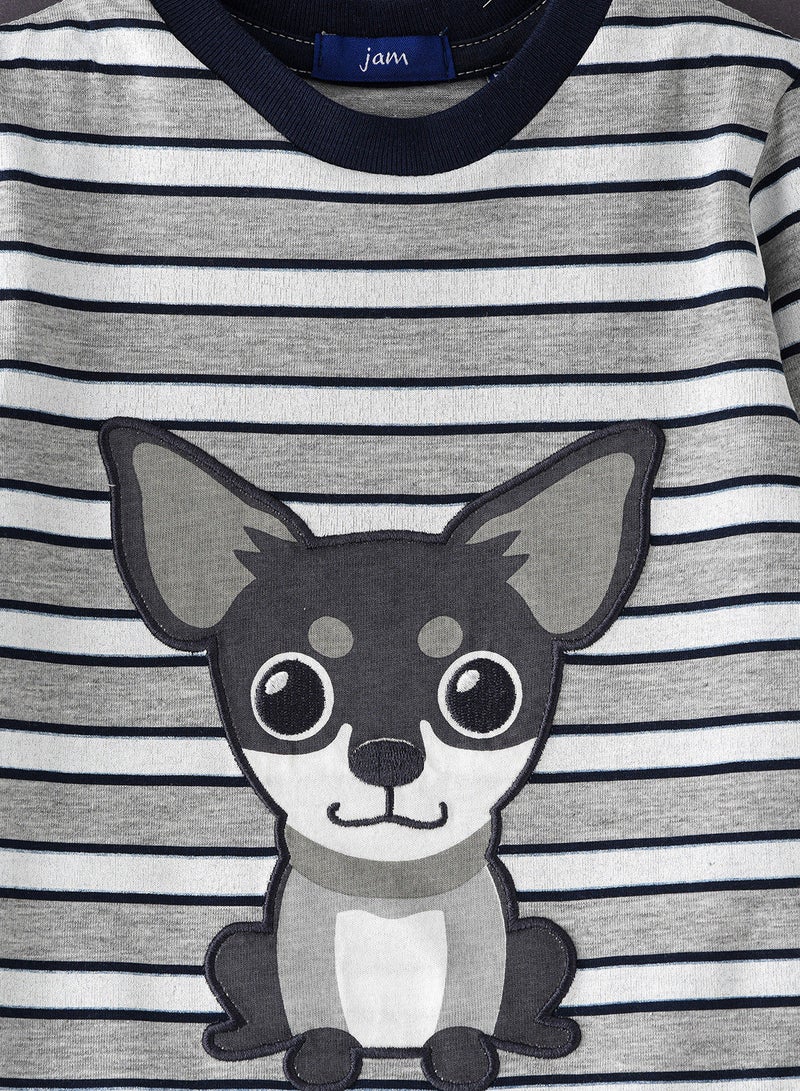 JAM Knit t-shirt with stripes - Image 3