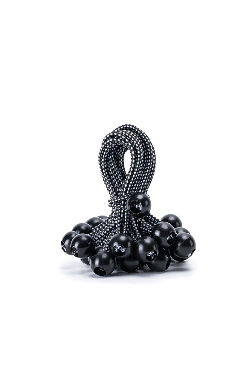 Aegero 30 Pack Ball Bungee Cord 6 Inch Heavy Duty Bungie Cord Balls Canopy Tarp Tie Down Bungee Balls for Camping Tents CargoHolding Wire and Hoses Patio Umbrellas Awning Black