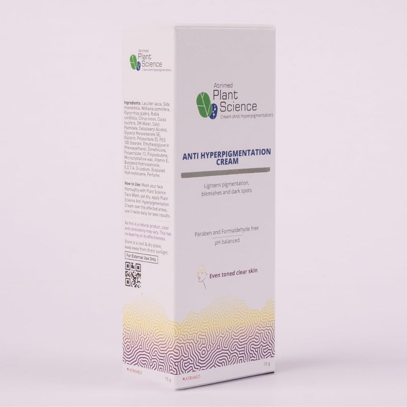 Atrimed Plant Science Anti Hyperpigmentation Cream  For Clear EvenToned Healthy Skin  Pigmentation  Dark Spot Removal  15g  Pack of 1 - Image 2
